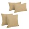 Blazing Needles Indoor/Outdoor Spun Polyester Throw Pillows (Set of 4) - Sandstone